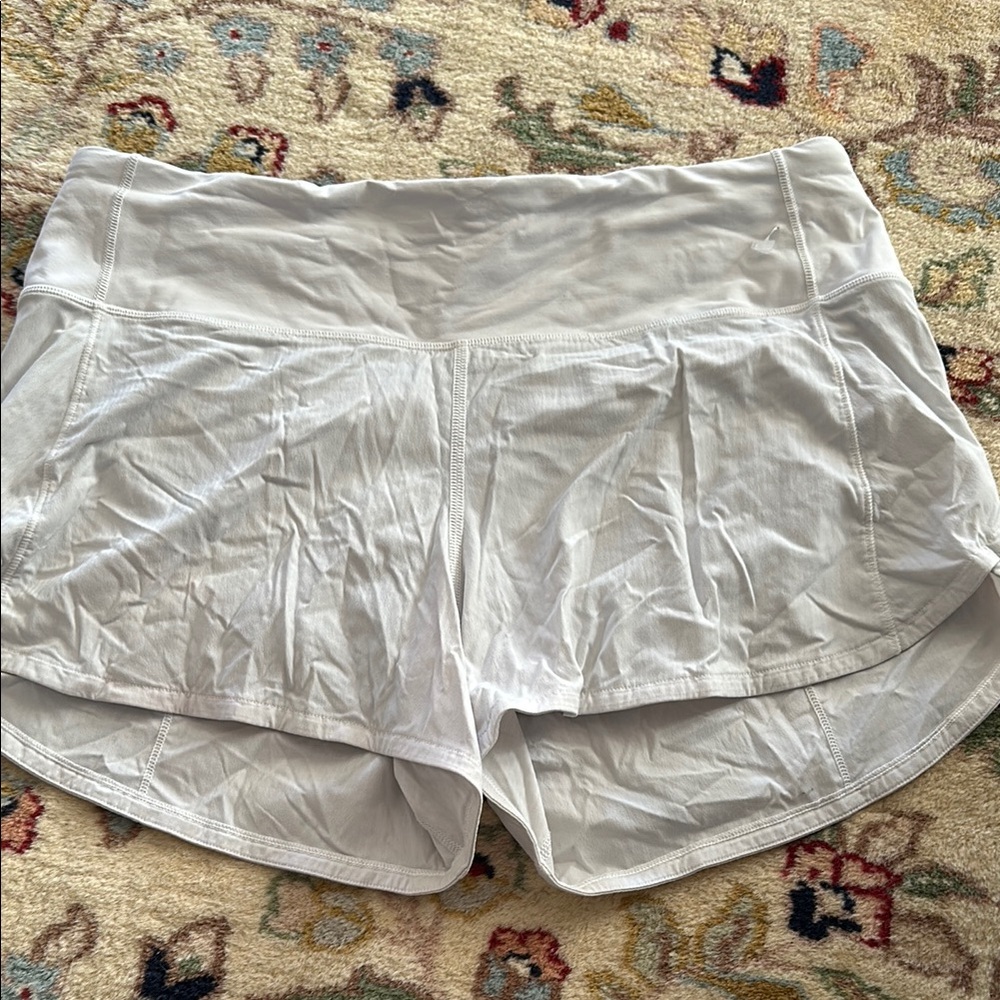 lululemon athletica White Athletic Shorts with Wide Waistband - Picture 4 of 5